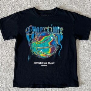 Overtime Kids Black basketball t shirt - black multi - size medium